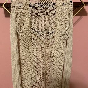 CREAM PATTERNED CARDIGAN
